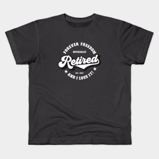 Retirement college sports logo Kids T-Shirt